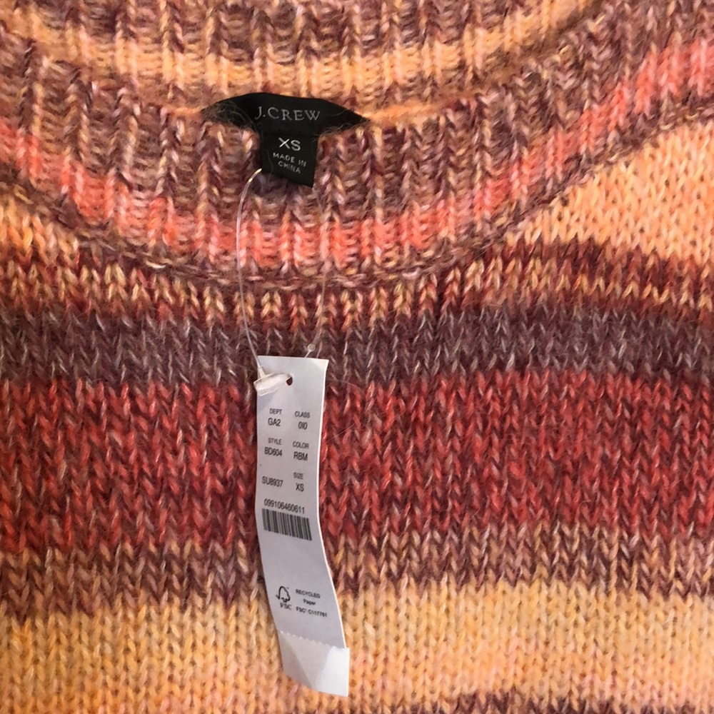 J.Crew Multi Bright Crewneck Knit Sweater NWT - Picture 8 of 10